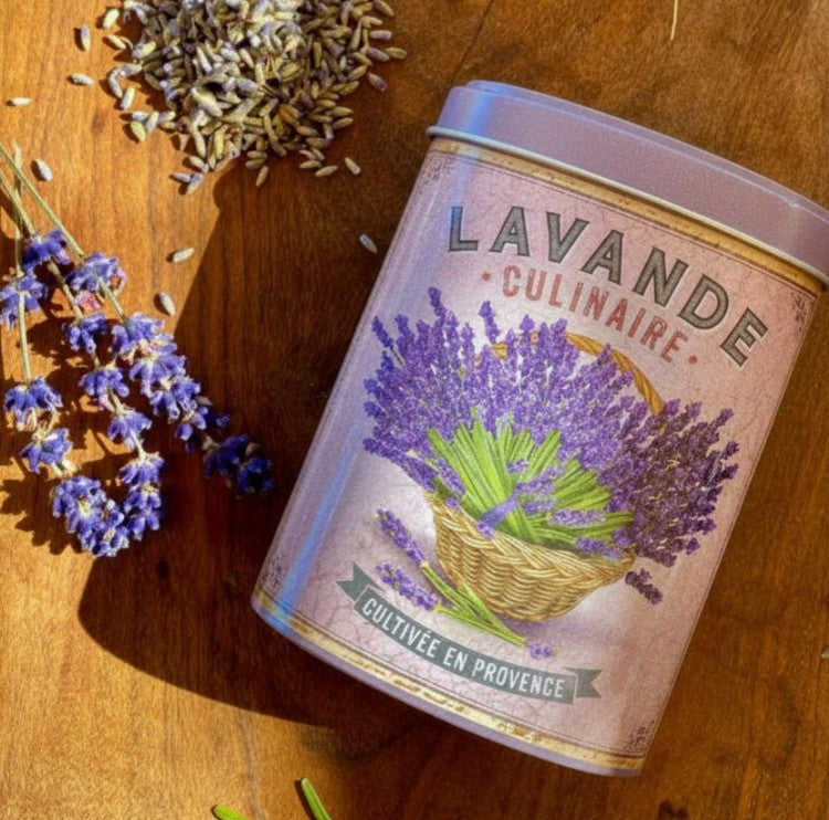 where to buy culinary lavender plants Esprit Provence Épicerie Lavande (Culinary Lavender) in Decorative Tin – Au Bon Goût Boutique