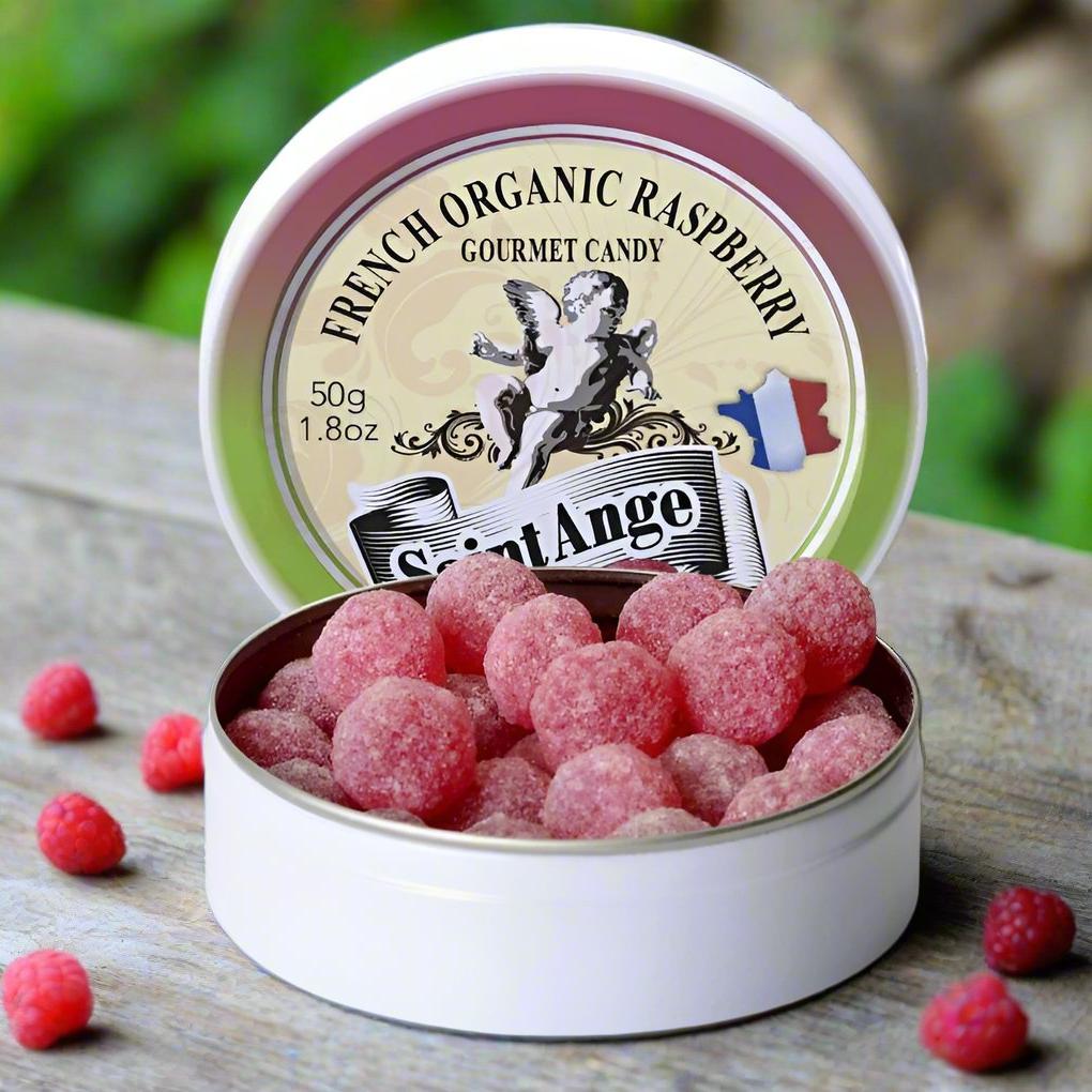 BonBon France, Saint-Ange Organic Raspberry Pastilles, 1.8 oz – Au