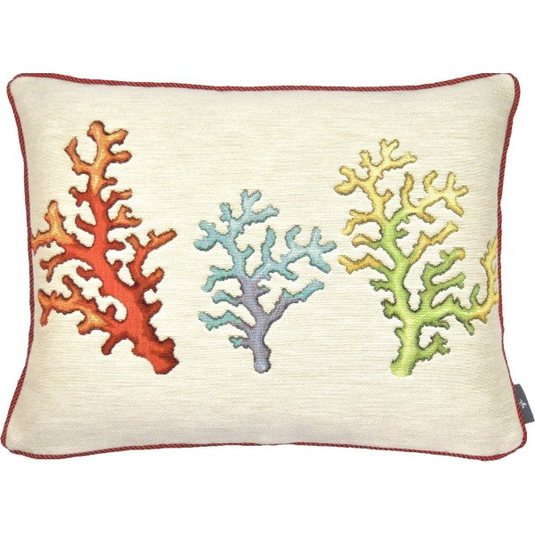 Art de Lys 3 Multicolor Corals Tapestry Pillow Cushion with Insert 14