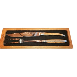 Laguiole en Aubrac 12 piece Cutlery Set Olivewood handle