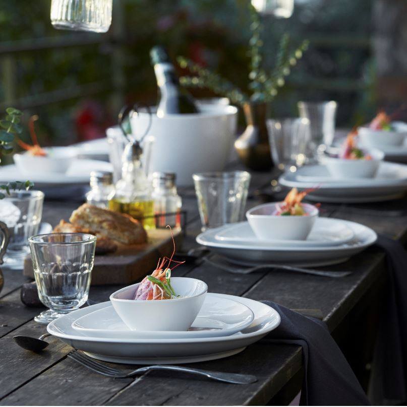 Pillivuyt, Eden French Oval White Porcelain Plates, x 10