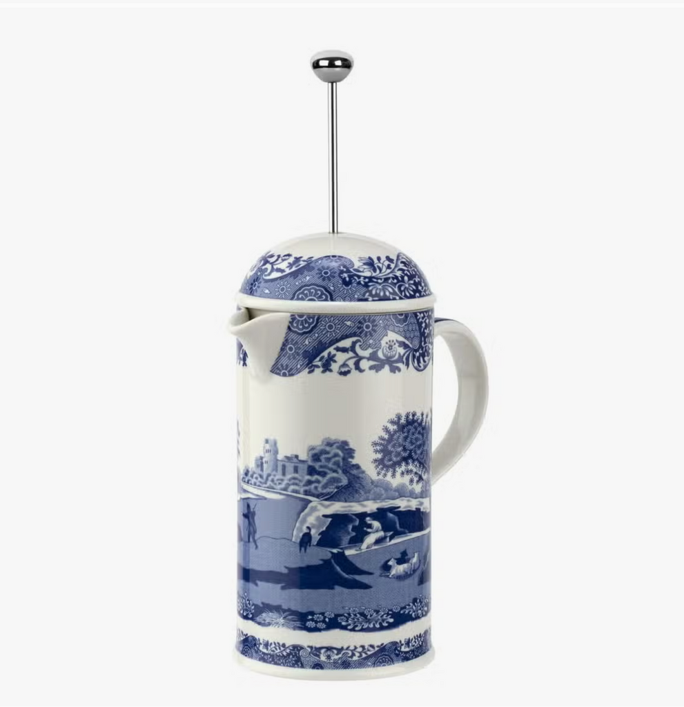 Spode Blue Italian Porcelain Cafetiere French Press Coffee Tea