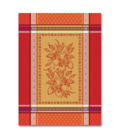 Tissus Toselli, Cédrat Soleil French Jacquard Kitchen/Tea Towel