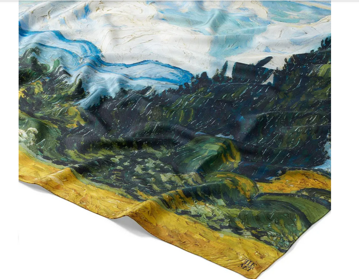 ゴッホ　Wheatfield with Mountains Wheatfield with Mountains in the Background by Vincent Van