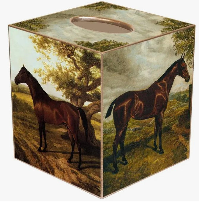 Marye-Kelley Tan Antelope Tissue Box Cover - Handmade Decorative Bathroom Decor