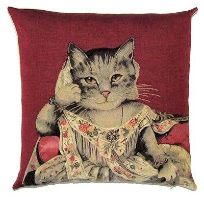 Cat Tapestry Pillows - Yapatkwa - The Belgian Tapestry Store
