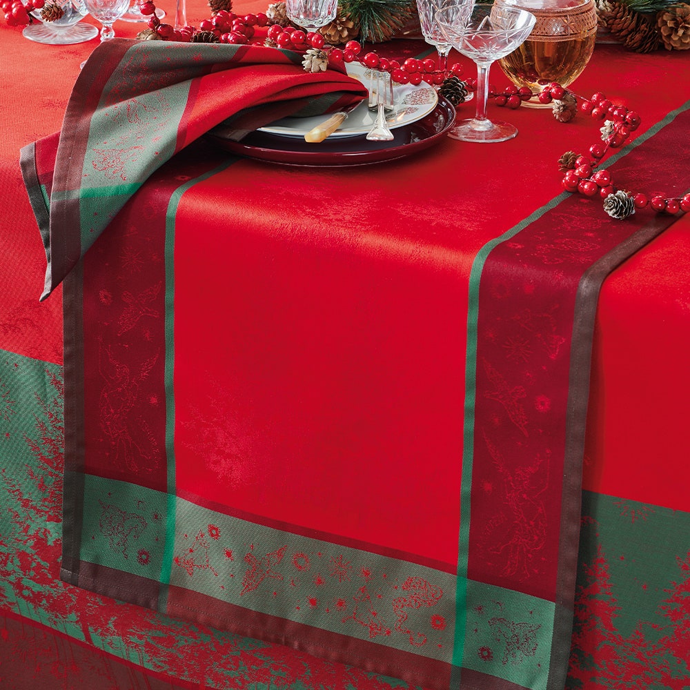 Garnier-Thiebaut, Noel Etoile Jacquard Tablecloth Goût Bon – Boutique French Christmas 69\