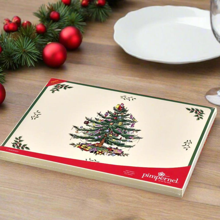 Pimpernel, Set of 4, Spode Christmas Tree, Cork-Backed, Heat